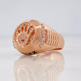 Anillo Corona 13.25g / T10 1/2 Oro Rosa 18K
