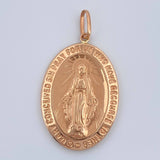 Dije Virgen Milagrosa 2.7gr / 4cm / Oro Rosa 18K $