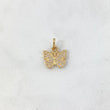 Dije Mariposa 1.05gr / 1.5cm / Circones Blancos Oro Amarillo