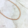 Cadena Militar 28.5gr / 70cm / 4mm Bolas Diamantadas Oro Rosa