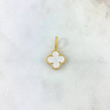 Dije Trebol VCyA 2.15gr / 2.3cm / Nacar Blanco Oro Amarillo +4