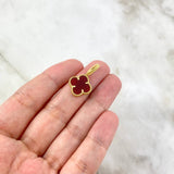 Dije Trebol VCyA 2.2gr / 2.3cm / Agata Roja Oro Amarillo +4 ©