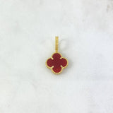 Dije Trebol VCyA 2.2gr / 2.3cm / Agata Roja Oro Amarillo +4 ©