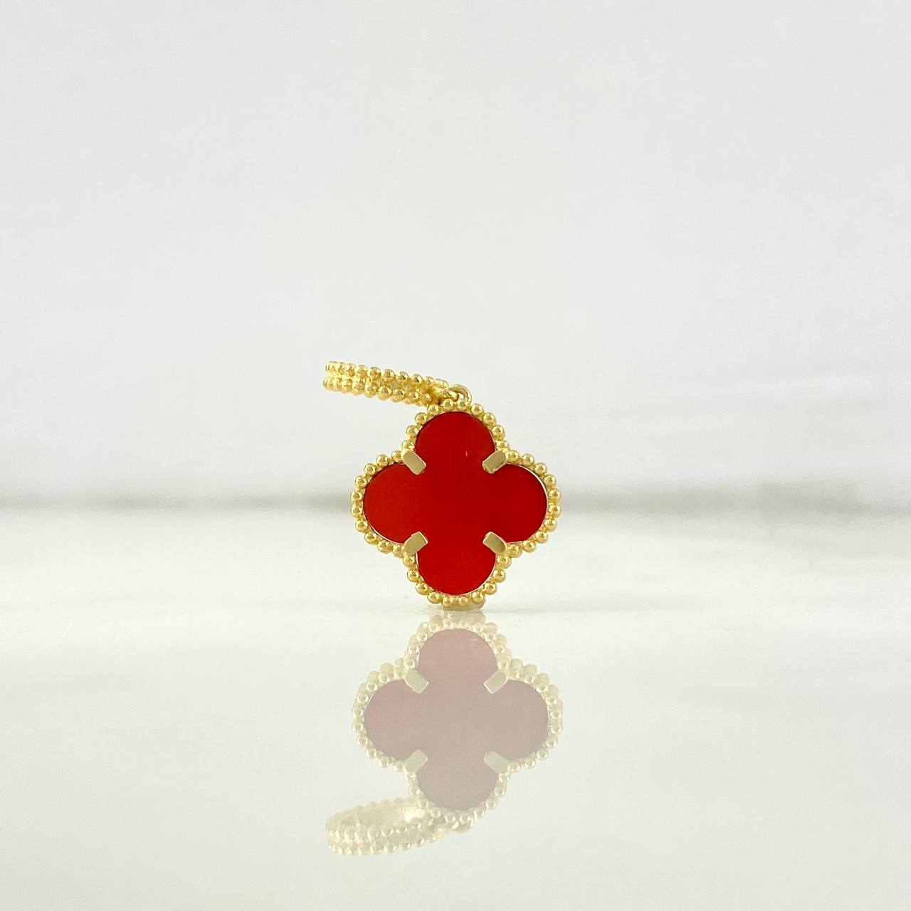 Dije Trebol VCyA 2.2gr / 2.3cm / Agata Roja Oro Amarillo +4 ©