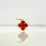 Dije Trebol VCyA 2.2gr / 2.3cm / Agata Roja Oro Amarillo +4 ©