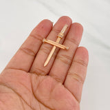 Dije Cruz Clavo 3.95g / 5cm Oro Rosa 18K