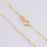 Set Cadena Flor Espejo + Dije Estrella de David / 1.15g / 45cm Oro Amarillo 18K