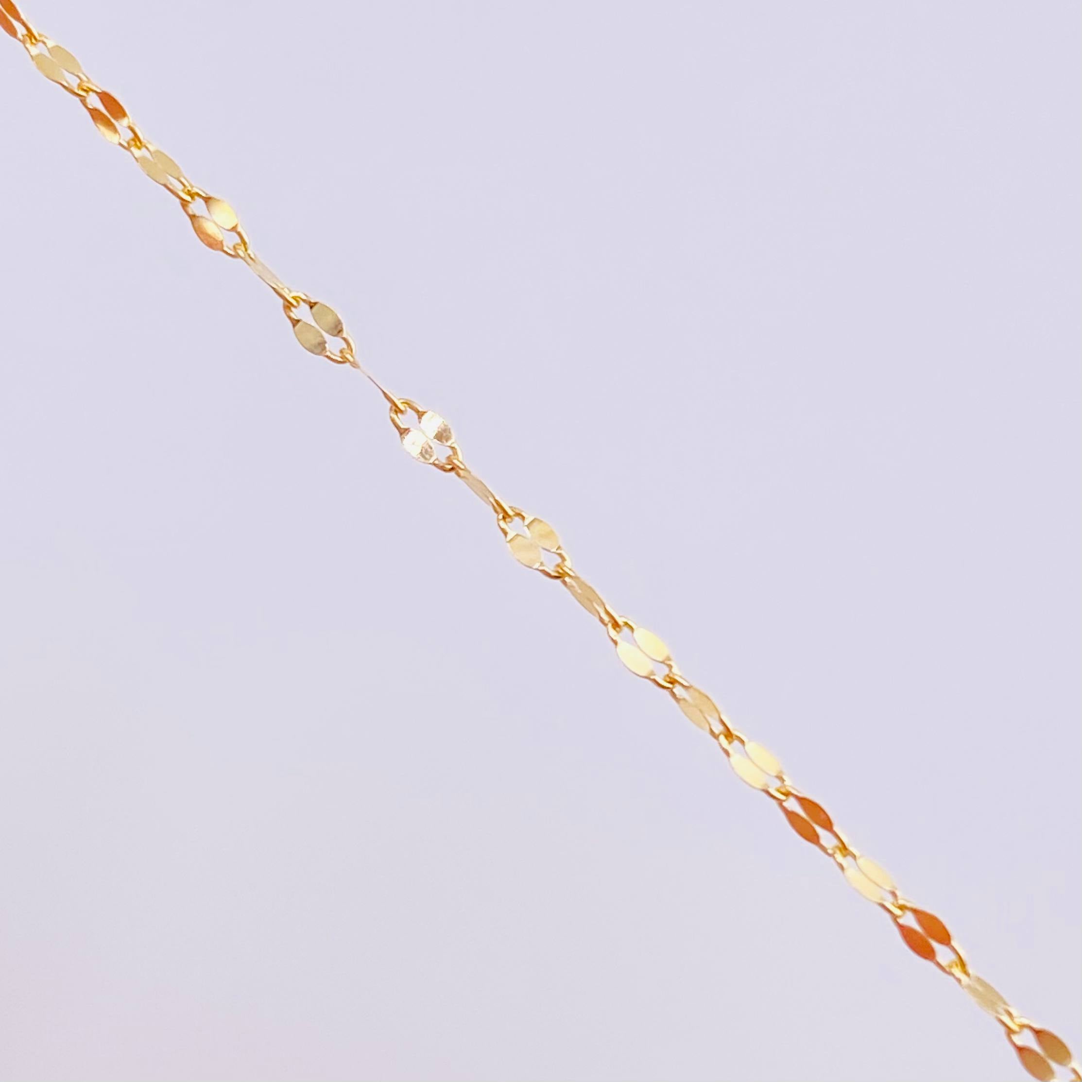 Set Cadena Flor Espejo + Dije Corazón / 1.1g / 45cm Oro Amarillo 18K