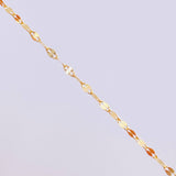 Set Cadena Flor Espejo + Dije Estrella de David / 1.15g / 45cm Oro Amarillo 18K