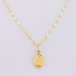 Set Cadena Flor Espejo + Dije Virgen del Carmen / 1.15g / 45cm Oro Amarillo 18K
