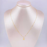 Set Cadena Flor Espejo + Dije Estrella de David / 1.15g / 45cm Oro Amarillo 18K