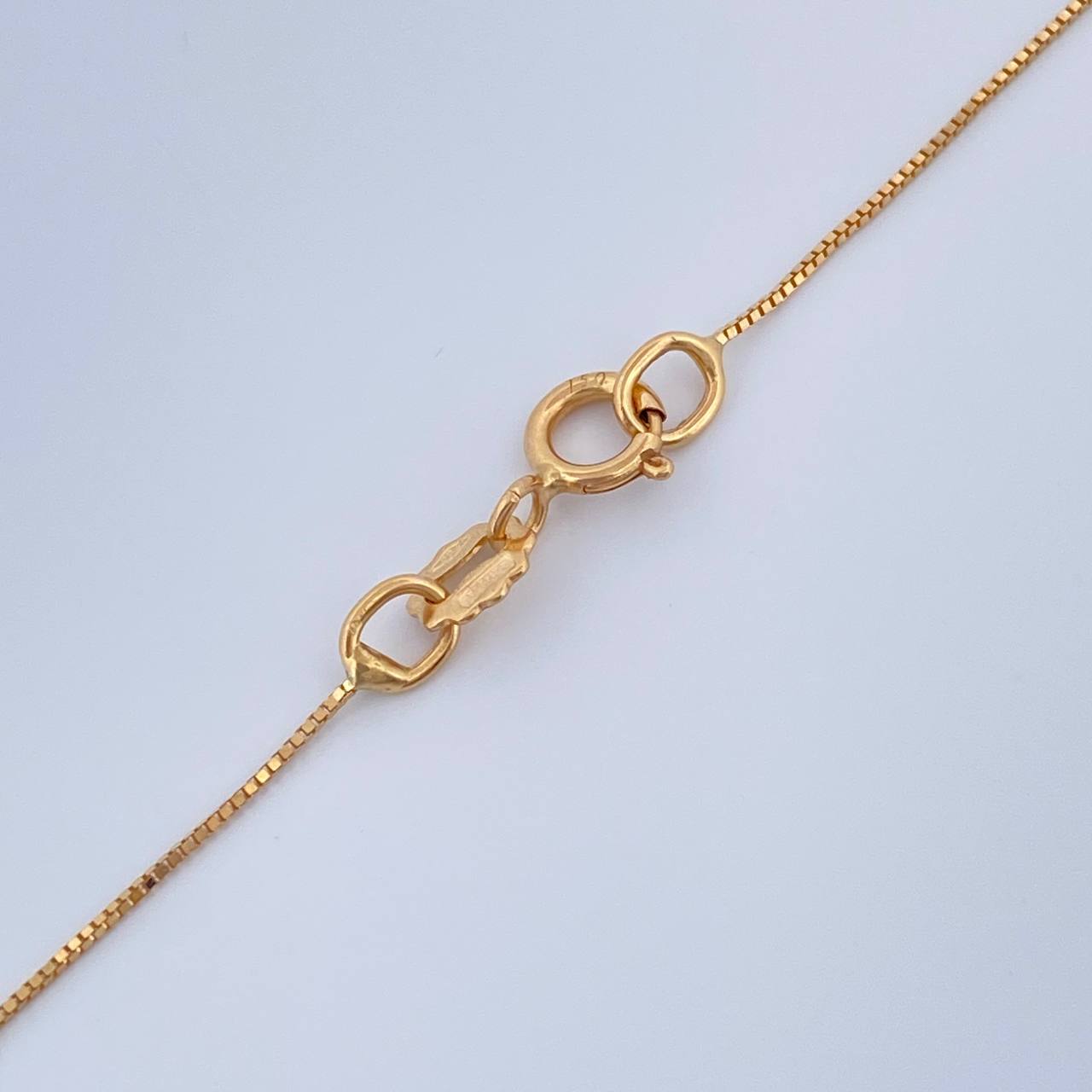 Set Veneciana + Rectangulo Esmeralda 1.15gr / 45.1cm / 0.5mm Oro Amarillo 18K &