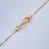 Set Veneciana + Rectangulo Esmeralda 1.15gr / 45.1cm / 0.5mm Oro Amarillo 18K &