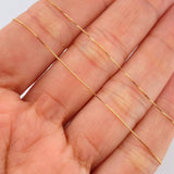 Set Veneciana + Rectangulo Esmeralda 1.15gr / 45.1cm / 0.5mm Oro Amarillo 18K &