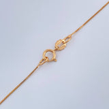 Set Veneciana + Cruz Plana Esmeralda 1.15gr / 45.1cm / 0.48mm Oro Amarillo 18K &