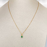 Set Veneciana + Redondo Esmeralda 1.05gr / 45.1cm / 0.47mm Oro Amarillo 18K &