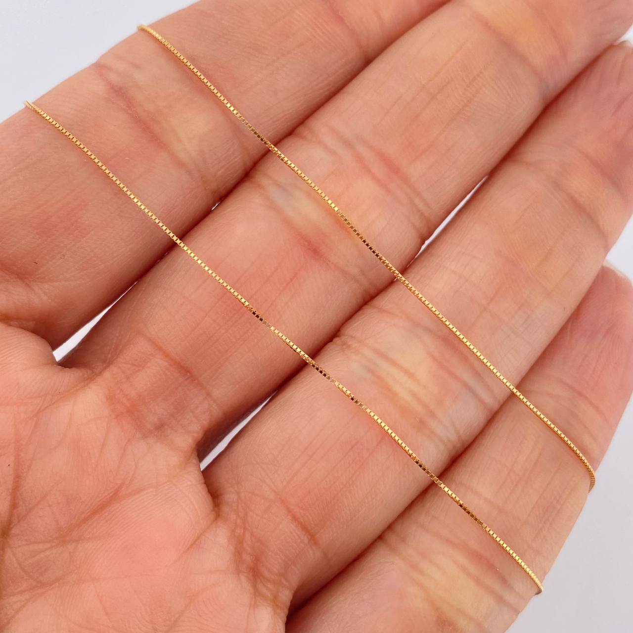 Set Veneciana + Redondo Esmeralda 1.05gr / 45.1cm / 0.47mm Oro Amarillo 18K &