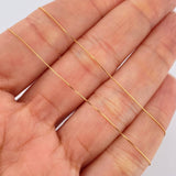 Set Veneciana + Redondo Esmeralda 1.05gr / 45.1cm / 0.47mm Oro Amarillo 18K &