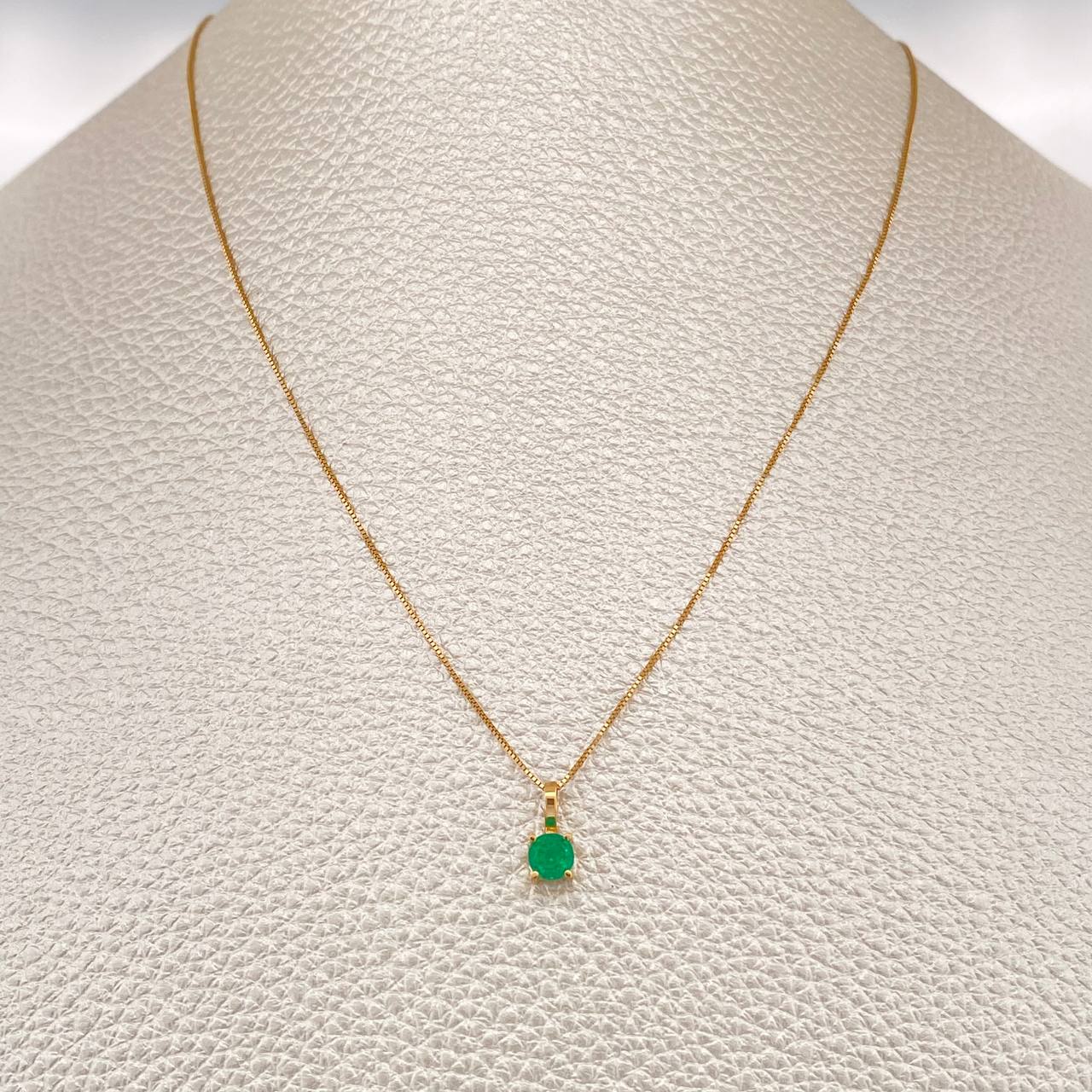 Set Veneciana + Redondo Esmeralda 1.15gr / 45cm / 0.46mm Oro Amarillo 18K &