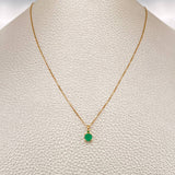 Set Veneciana + Redondo Esmeralda 1.15gr / 45cm / 0.46mm Oro Amarillo 18K &