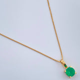 Set Veneciana + Redondo Esmeralda 1.15gr / 45cm / 0.46mm Oro Amarillo 18K &