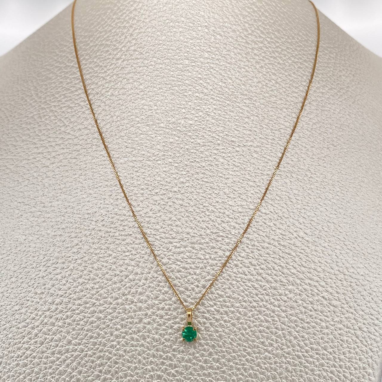 Set Veneciana + Redondo Esmeralda 1.1gr / 45cm / 0.26mm Oro Amarillo 18K &