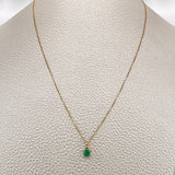 Set Veneciana + Redondo Esmeralda 1.1gr / 45cm / 0.26mm Oro Amarillo 18K &