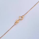 Set Veneciana + Redondo Esmeralda 1gr / 45.4cm / 0.47mm Oro Amarillo 18K &