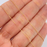 Set Veneciana + Cruz Trebol Esmeralda 1.7gr / 45.1cm / 0.46mm Oro Amarillo 18K &