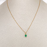 Set Veneciana + Rectangulo Esmeralda 1gr / 45cm / 0.51mm Oro Amarillo 18K &