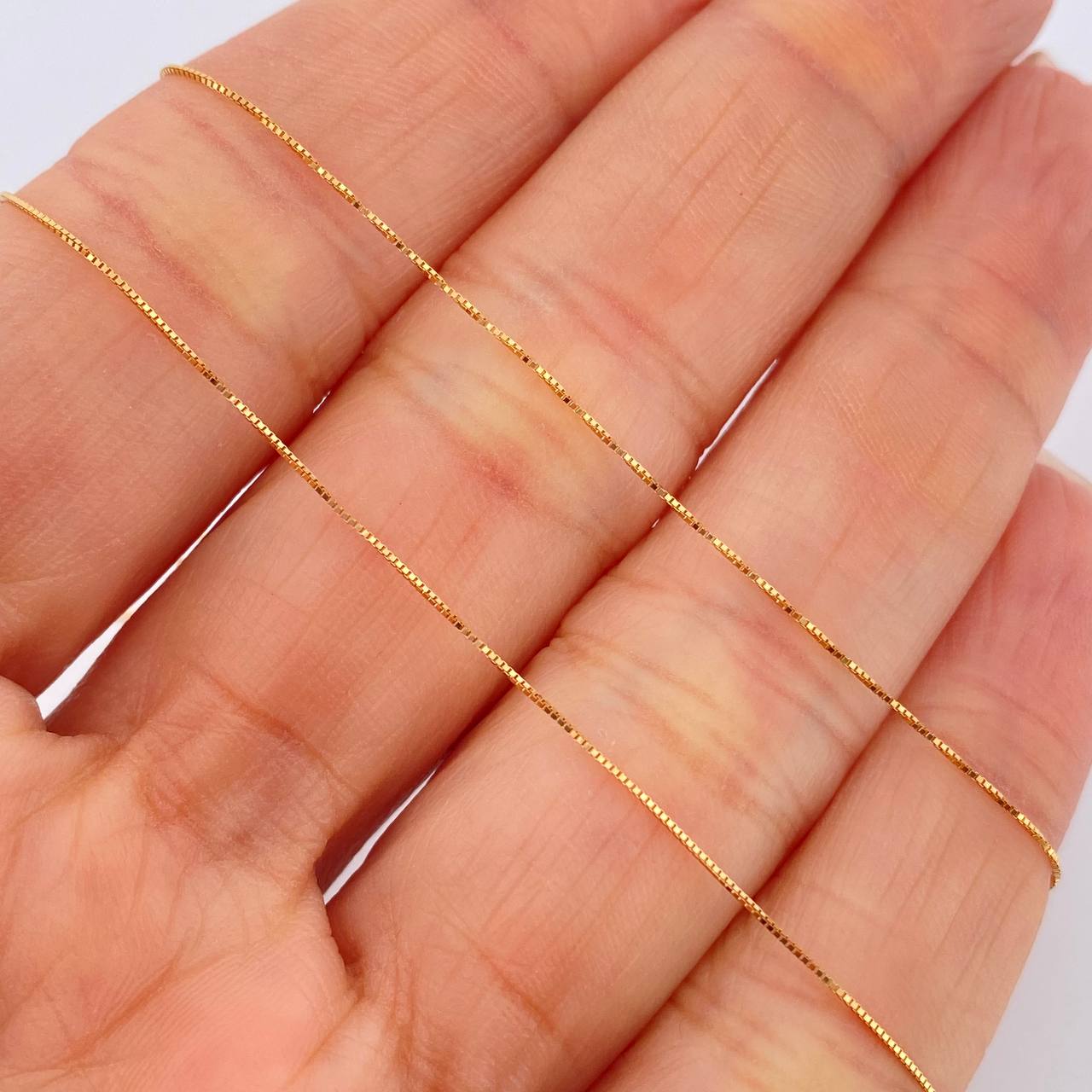 Set Veneciana + Rectangulo Esmeralda 1gr / 45cm / 0.51mm Oro Amarillo 18K &