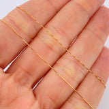 Set Veneciana + Rectangulo Esmeralda 1gr / 45cm / 0.51mm Oro Amarillo 18K &