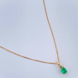 Set Veneciana + Rectangulo Esmeralda 1gr / 45cm / 0.51mm Oro Amarillo 18K &