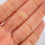 Set Veneciana + Cruz Trebol Esmeralda 1.7gr / 45cm / 0.49mm Oro Amarillo 18K &