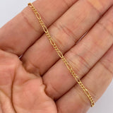 Pulso Figaro 0.9gr / 18cm / 1.8mm Oro Amarillo +1 18K $