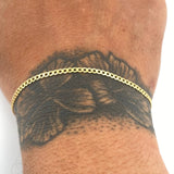 Pulso Cubana  1.05gr / 20cm / 2.08mm Oro Amarillo +1 18K %