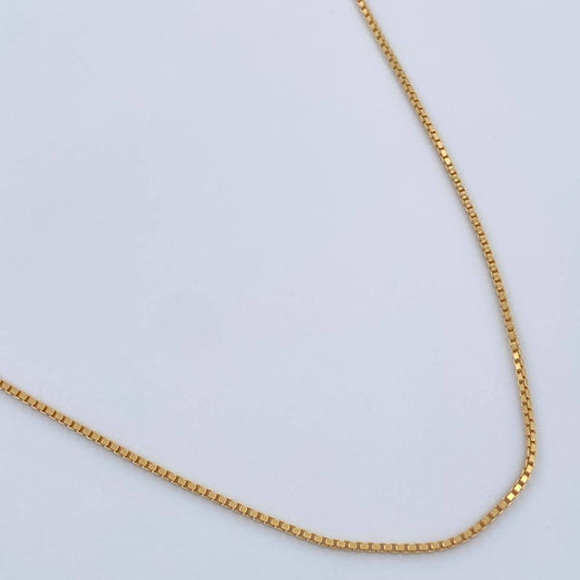 Cadena Veneciana 1.55gr / 45.1cm / 0.73mm Oro Amarillo +3 18K %