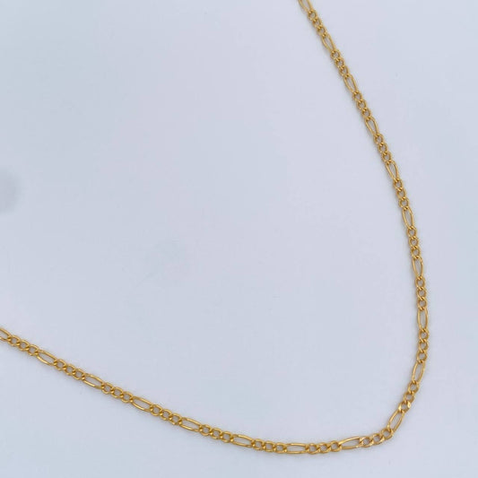 Cadena Figaro 1.35gr / 55.5cm / 1.15mm Oro Amarillo +1 18K $