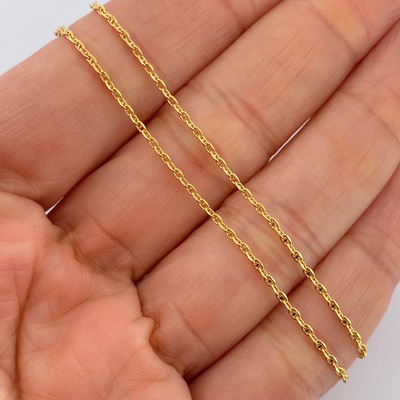Cadena Marinera 2.1gr / 60cm / 2mm Oro Amarillo +3 18K $