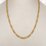 Cadena Figaro 7gr / 60.3cm / 3mm Oro Amarillo +1 18K $