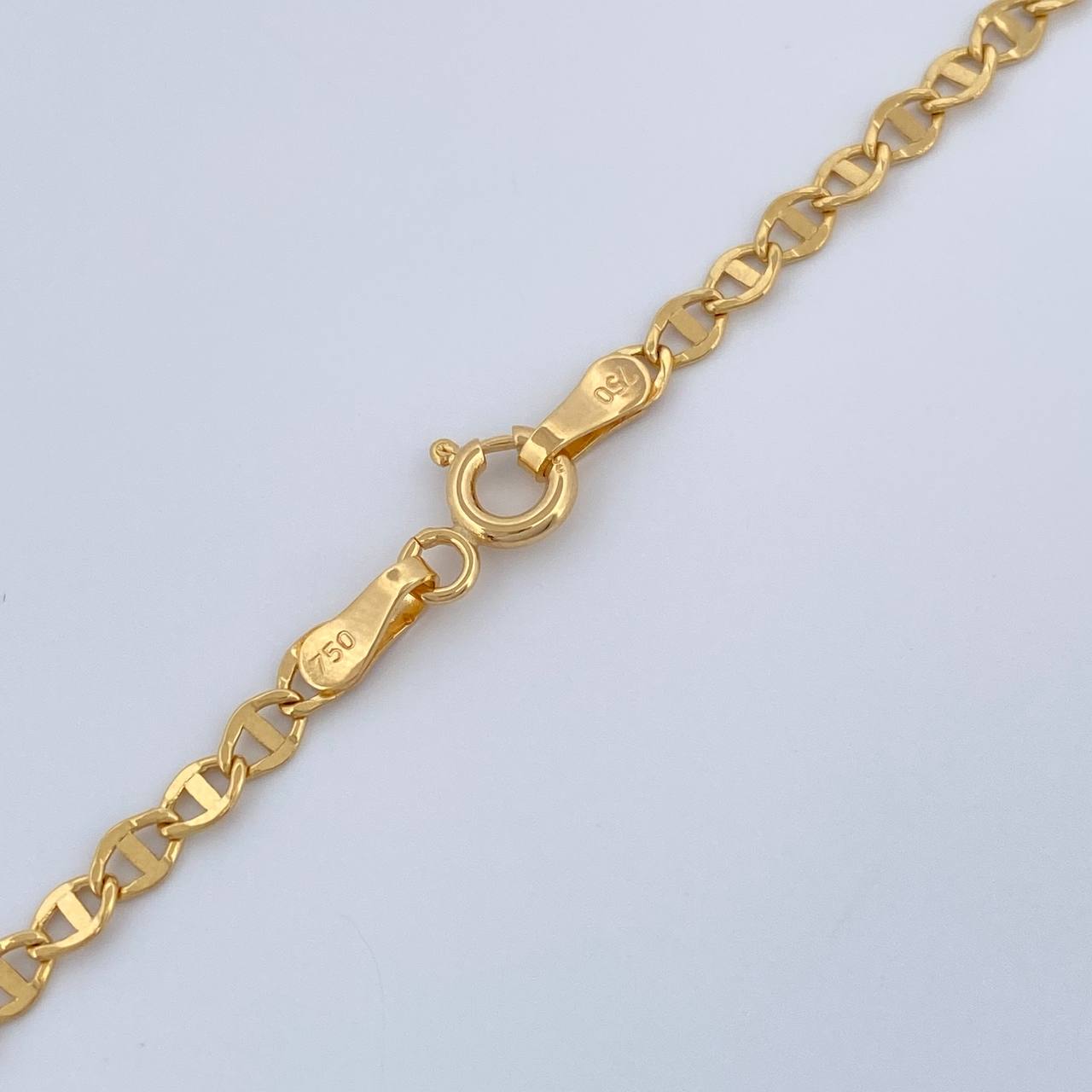 Cadena Escalera Volga 2.75gr / 50cm / 2.5mm Oro Amarillo +3 18K $