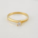 Anillo Solitario 1.95g / T7 Oro Amarillo 18K