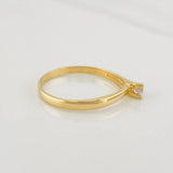 Anillo Solitario 1.95g / T7 Oro Amarillo 18K
