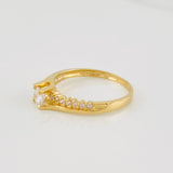 Anillo Solitario Curvo 1.75g / T5 3/4 Oro Amarillo 18K