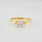 Anillo Solitario 1.55g / T6 Oro Amarillo 18K