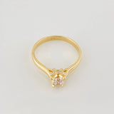 Anillo Solitario Mariposa 2.4g / T6 Oro Amarillo 18K