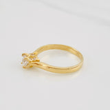 Anillo Solitario Mariposa 2.4g / T6 Oro Amarillo 18K