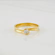 Anillo Solitario Curvo 2.1g / T6 Oro Amarillo 18K