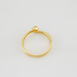 Anillo Solitario Curvo 2.1g / T6 Oro Amarillo 18K