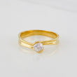 Anillo Solitario Curvo 2.1g / T5 1/2 Oro Amarillo 18K